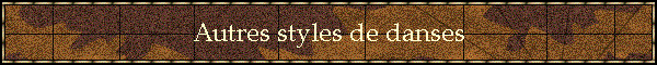 Autres styles de danses